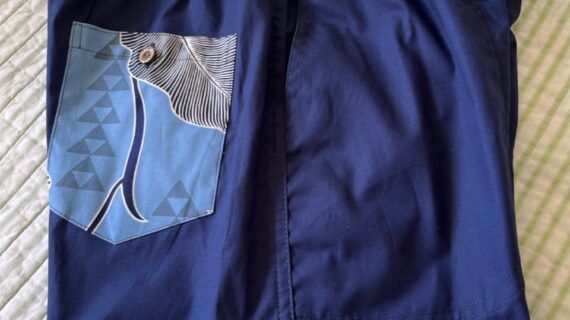 Keanu Akamu Navy Walking Shorts