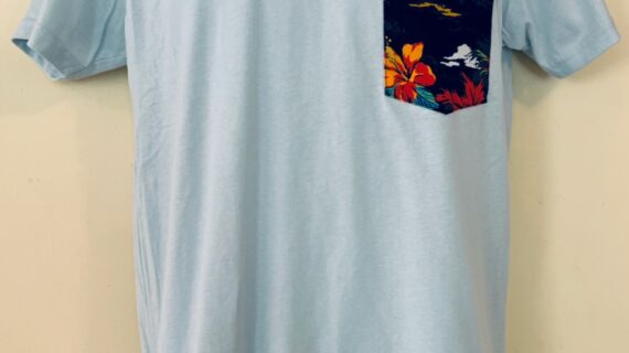 Alani black on lt. blue tee