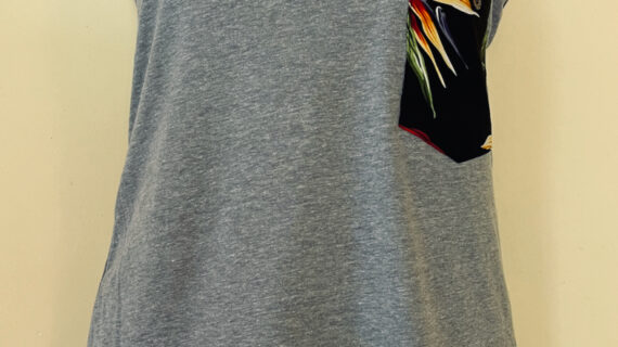 Halia black on gray racerback