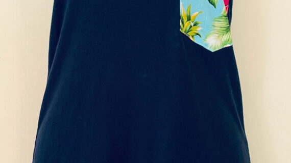 Luana on navy racerback