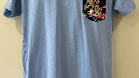 Lu'au navy on denim tee