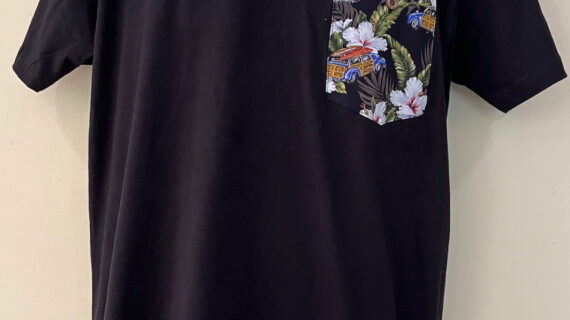 Surf Woody black on black tee