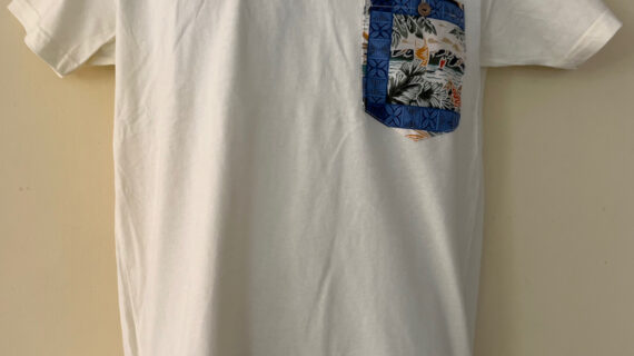 Waialae blue on a natural tee