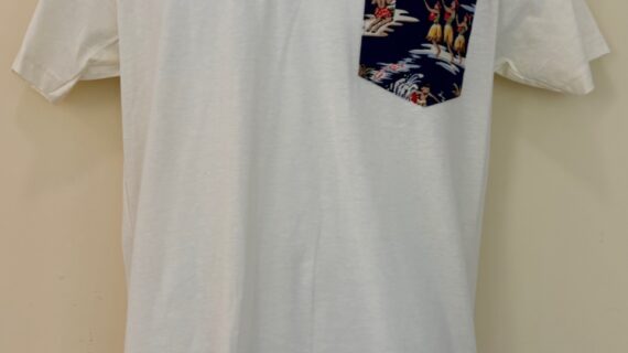 Lu'au navy on natural tee