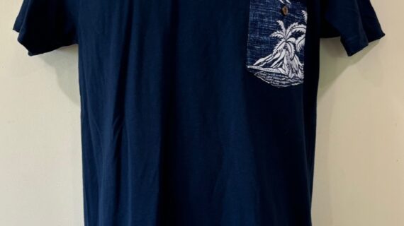 Punalu'u blue on Navy tee