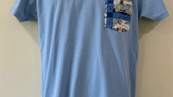 Waialae blue on Denim tee