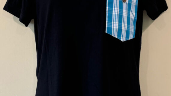 Palaka turq on black tee