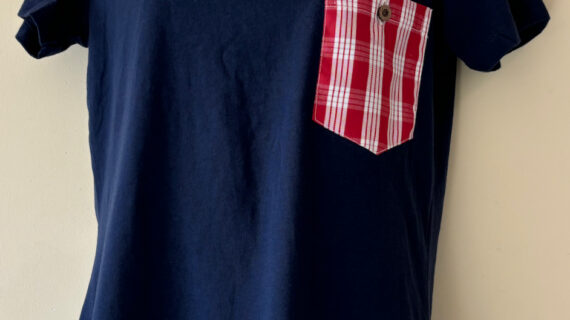 Palaka red on Navy tee